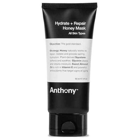 Anthony Hydrate + Repair Honey Mask, Stimulates Your Skin and Opens Pores with Honey, Vitamins C & E, Glycerin, Sweet Almond, Squalane, and Calendula, Soothes and Moisturizes Dry to Normal Skin - 3 Oz-Velvo Beauty