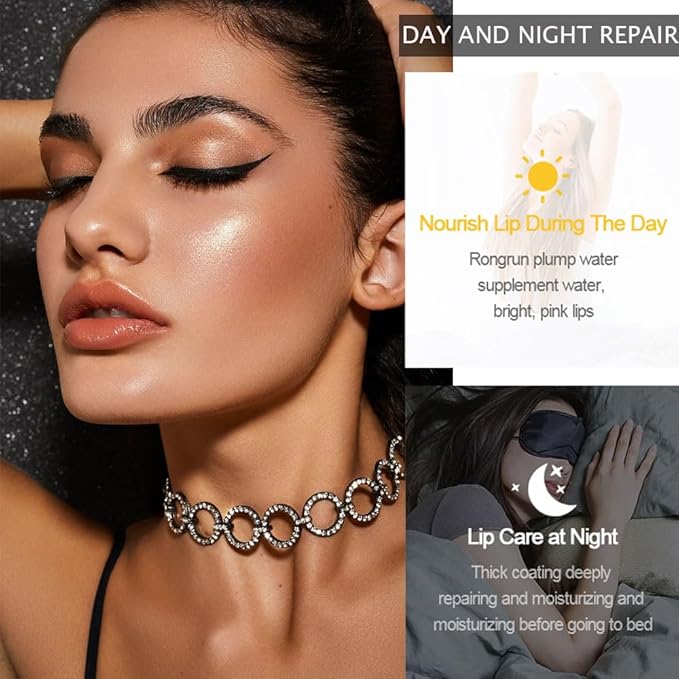 Bee Lip Balm Honey Pot,4 PCS Strawberry & Honey Moisturizing Propolis Lip Mask,Hydrating Prevention Dry and Cracked Lip Scrubs Exfoliator,Lip Sleep Mask Reduces Lip Lines Lip Skin Care Products…-Velvo Beauty