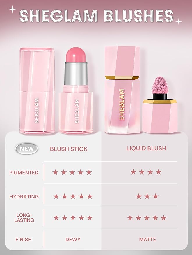 SHEGLAM Buttery Bliss Blush Stick Cream Milk Makeup Blush-Love Cake-Velvo Beauty
