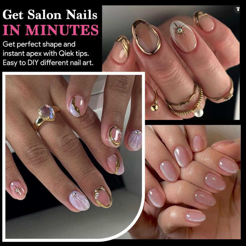 Short Round False Nail Tips, 15 Sizes 510 PCS Clear Soft Press On Fake Nail Pre-shaped Half Matte Full Cover Gel Nail Tips Extensions Strong Thick Long Lasting for DIY Beginners & Salon Manicure-Velvo Beauty