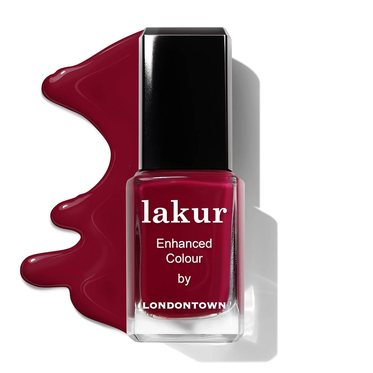 LONDONTOWN lakur Nail Polish - Chip-Resistant, Non-Toxic, Conditions & Hydrates Nails | Glossy Amaranth Purple, Dragon Fruit, .40 fl oz-Velvo Beauty