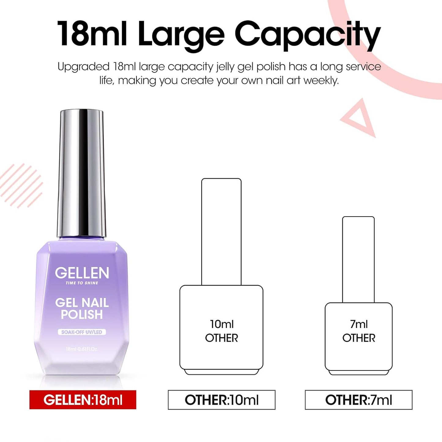 Gellen Red Gel Nail Polish Jelly Gel Polish 18ML 1Pc Sheer Red Nail Gel Polish Nail Lamp Soak off Classic Translucent Nail Polish Salon DIY Nail Art Manicure at Home Holiday Gift for Women, 0.61 Fl Oz-Velvo Beauty