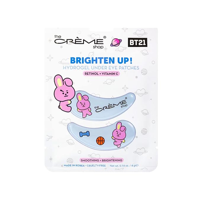 Shop BT21: Brighten Up COOKY Hydrogel Under Eye Patches Smoothing & Firming UEPC7352 Dark Circles + Free Zipper Bag-Velvo Beauty