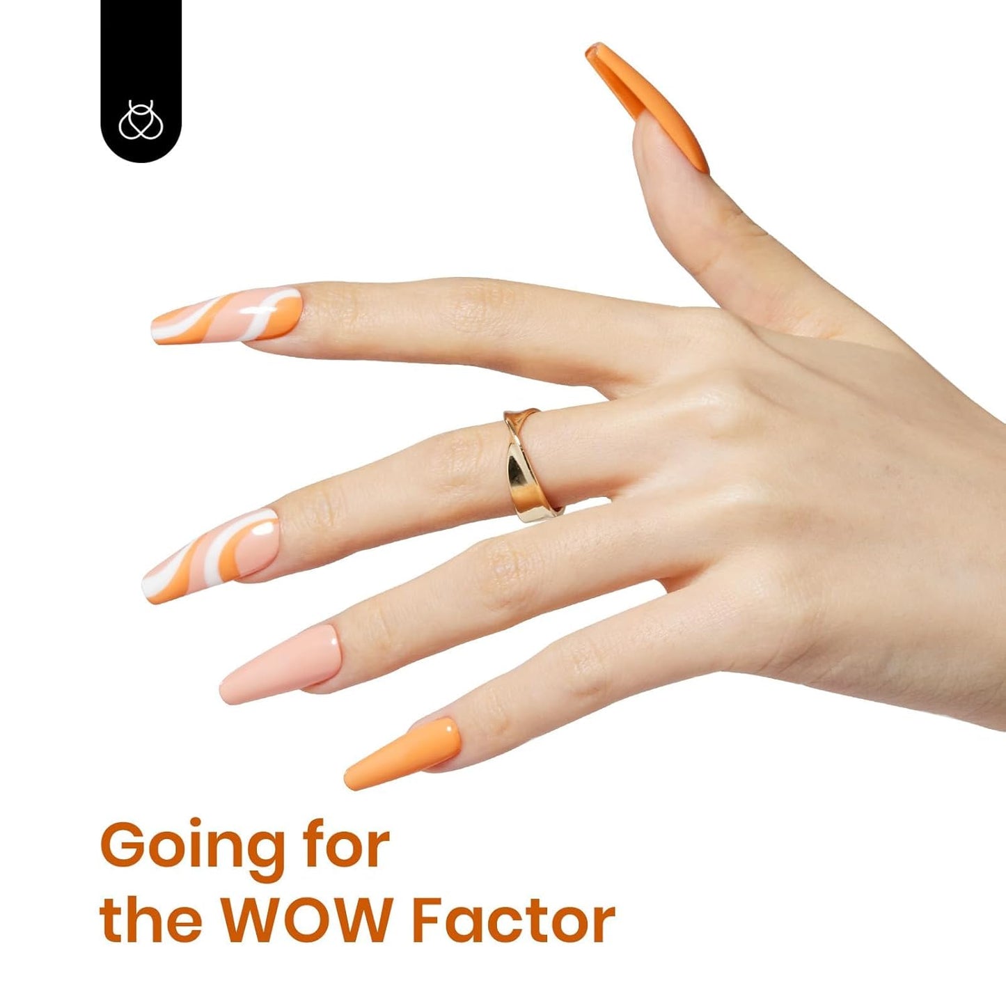 Beetles Burnt Orange Gel Nail Polish, 15Ml Light Persimmon Polish Orange Nail Polish Gel Tropical Soak Off Uv Led Nail Lamp Manicure Salon Diy at home Gift for Women-Velvo Beauty