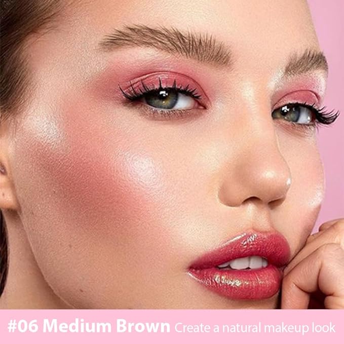 evpct 1Pcs Midium Brown Magic Microblading Eyebrow Contouring Pen Brow Pencil, with 4 Brush Micro-Fork-Tips Precise Applicator, Dual-ended Eyebrow Brush, Hair Like Strokes, Natural Looking Brows-Velvo Beauty