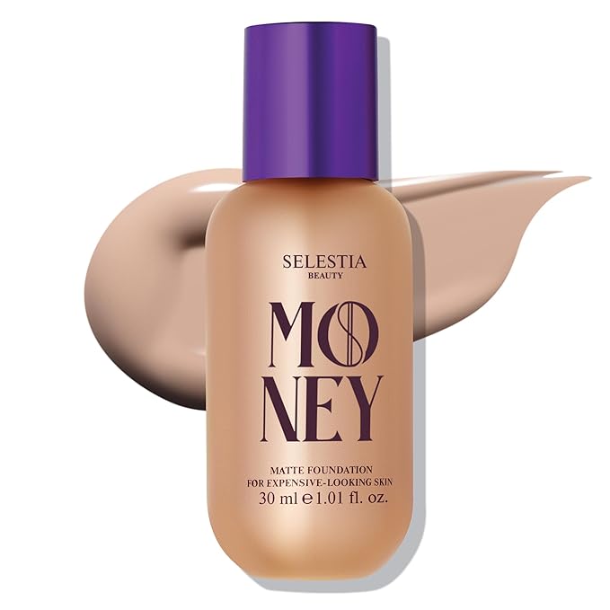 Matte Foundation Money - Long-Lasting Makeup Foundation with Flawless & Buildable Coverage - Liquid Foundation for All Skin Types (Vanilla)-Velvo Beauty