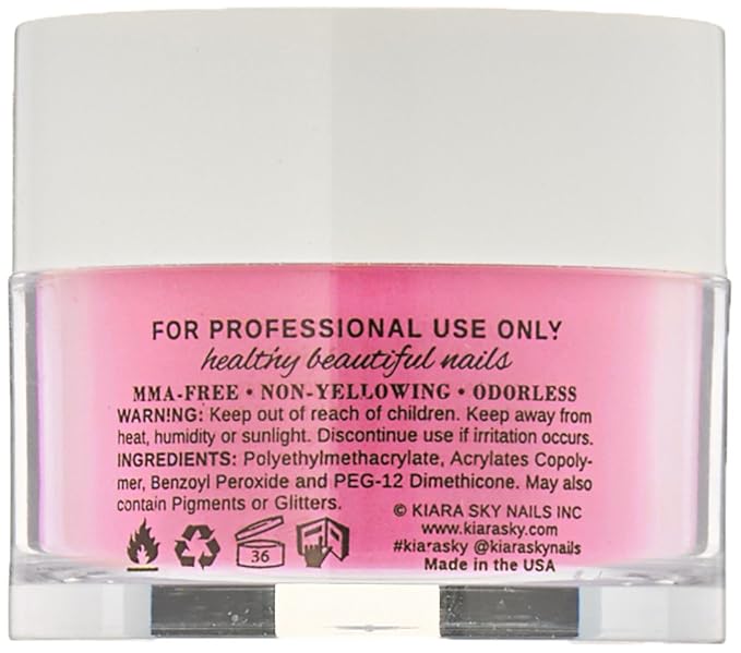 Kiara Sky Long Lasting Nail Dip Powder Pink Tones 1 oz, Pixie Pink Cream-Velvo Beauty