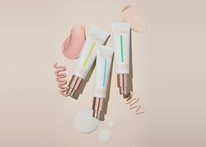 FLOWER BEAUTY By Drew Barrymore Skin Smoothie Hydro Pop Makeup Primer - Hydrating + Cooling - Lightweight feel + Absorbs Quickly - Grips Makeup for Long Lasting wear + Moisturizing - For All Skin Types-Velvo Beauty
