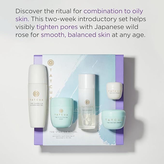 Tatcha The Starter Ritual Set - Pore-Refining & Clarifying Set | 2 Week Introductory Set | $92 Value-Velvo Beauty