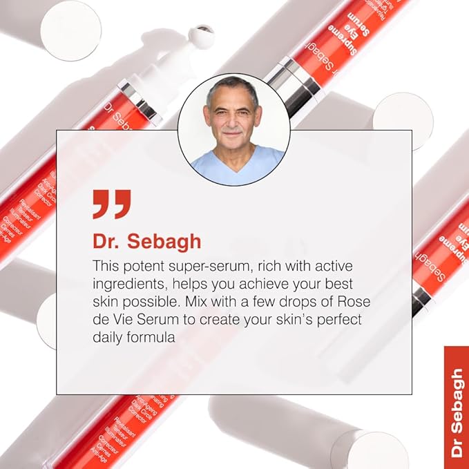 Dr Sebagh® Suprême Under Eye Tightening Serum [ADVANCED ROLL-ON FORMULA] - Under Eye Dark Circle, Puffiness, Fine Lines & Eye Bags Remover - Eye Serum Anti-Aging Wrinkles - Eye Treatment (0.51 fl Oz)-Velvo Beauty