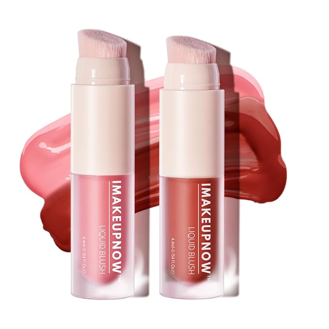 Liquid Cream Blush Stick Makeup for Cheeks | Build-in Brush - Application & Blending in One #L002 + #L003-Velvo Beauty