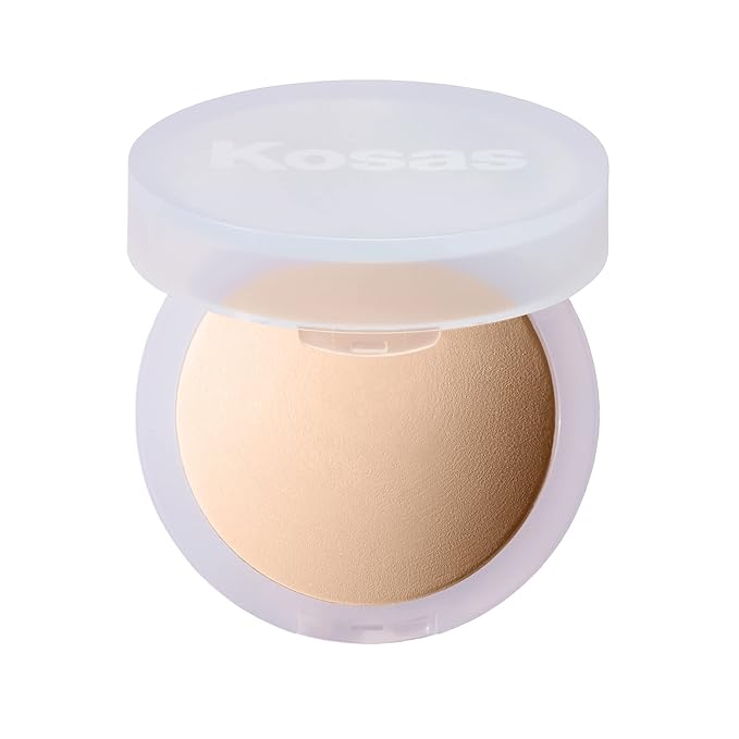 Kosas Cloud Set Face Setting Powder | Smoothing Shine Control, Soft, Sheer Setting Translucent Makeup Finish, Portable & Long-Lasting (Sheer Light Medium)-Velvo Beauty