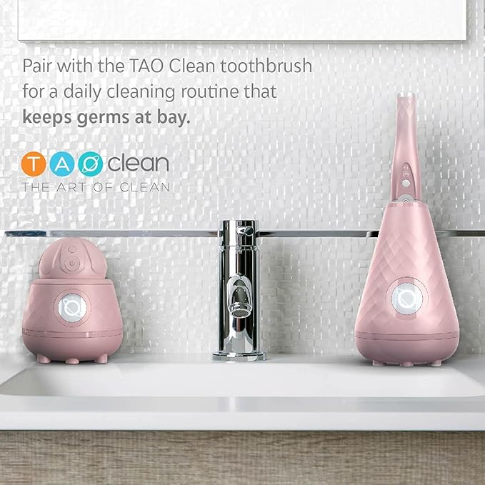 TAO Clean Ona Diamond Orbital Facial Brush and Cleansing Station – Suave Mauve – Electric Face Cleansing Brush with Ergonomic Handle, Dual Speed Settings-Velvo Beauty