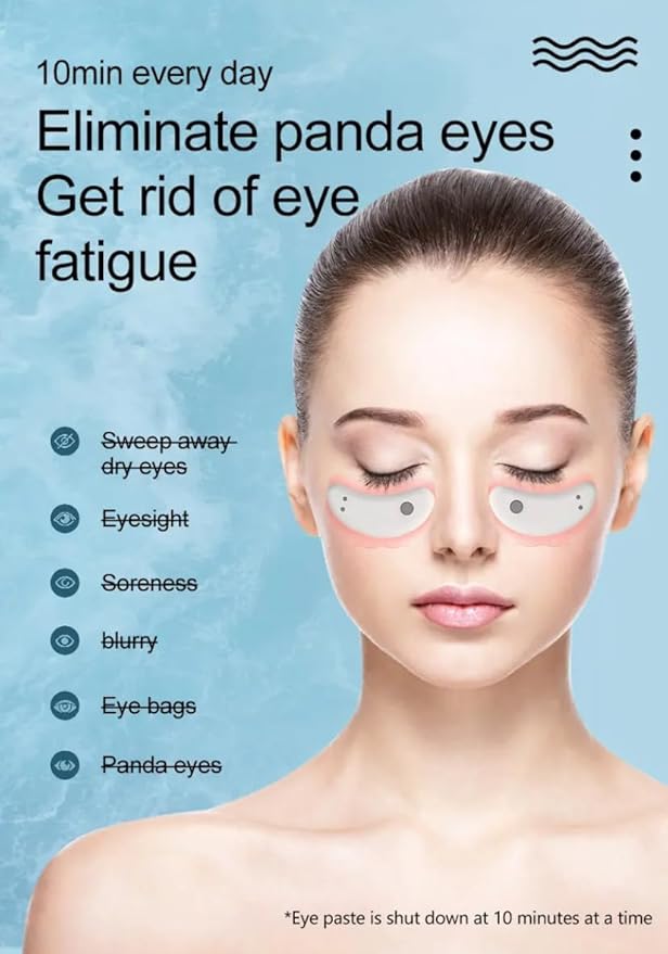 Red Light Therapy Eye Patches for Dark Circles, Tired Eyes, Puffiness, Eye Wrinkles & Eye Bags. Anti-Aging Eye Pods, Inflammation Gadget for Eyes with Red Light Therapy., White-Velvo Beauty