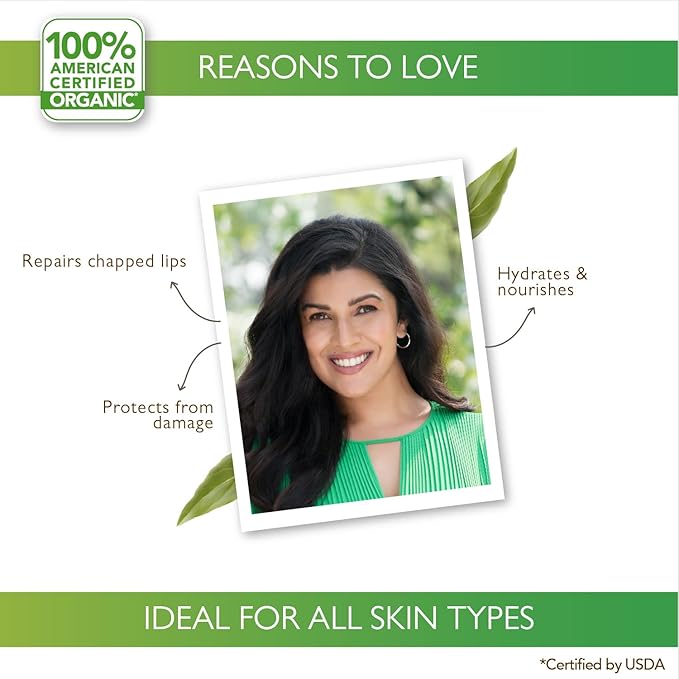 Moisturizing Lip Butter: Rose | Tinted Lip Butter for Women, Men & Kids | Best Organic Lip Balm | 100% American Certified Organic | 4gm-Velvo Beauty