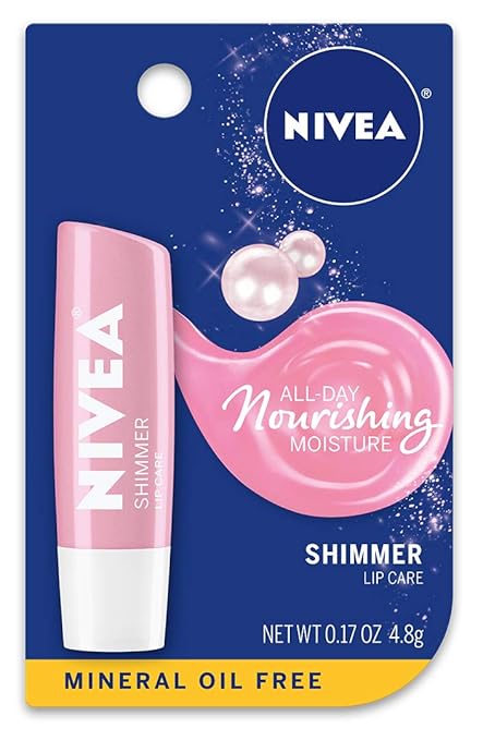 NIVEA Shimmer Lip Care - Pearly Shimmer for Chapped Lips, Moisturize All Day - .17 oz. Stick-Velvo Beauty