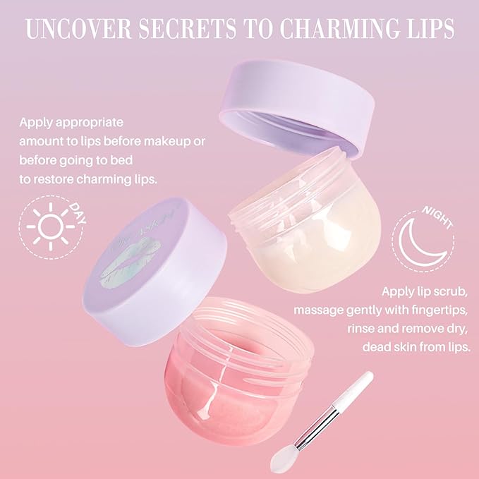 Lip Mask & Lip Scrubber Exfoliator Lip Sleeping Mask Overnight for Dark Lips to Lighten Moisturizer Lip Butter Balm for Dry Chapped Cracked Peel Lips Skin Care（Mint Flavor）-Velvo Beauty