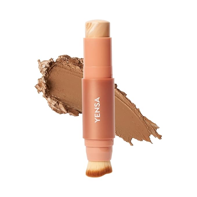 YENSA Super Serum Silk Foundation Stick - Full Coverage Foundation, Contour, Concealer, Bronzer All-In-One 100 mL / 3.5 oz (Tan 1)-Velvo Beauty