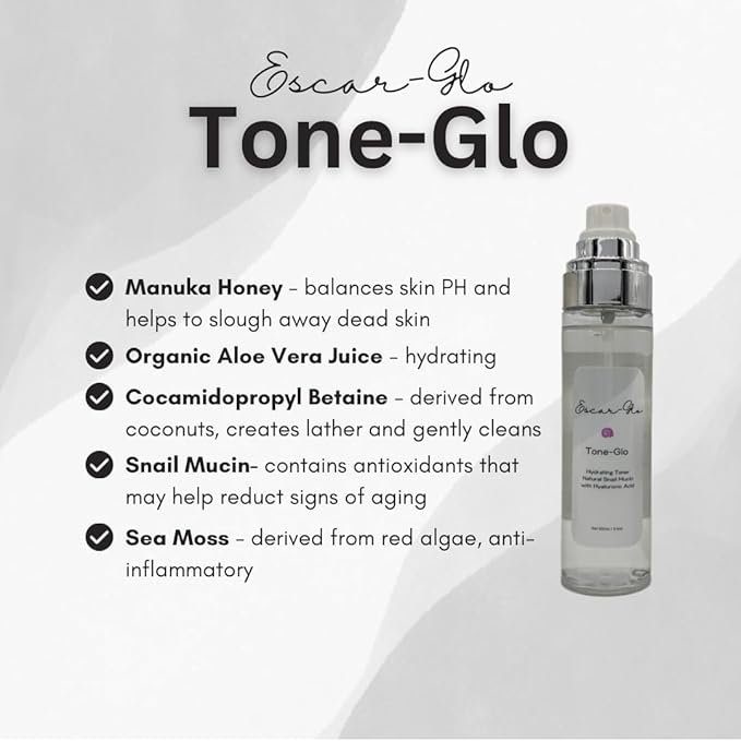 Trio Snail Mucin Unscented Cleanser, Toner and Moisturizer Skin Care Set, White-Velvo Beauty