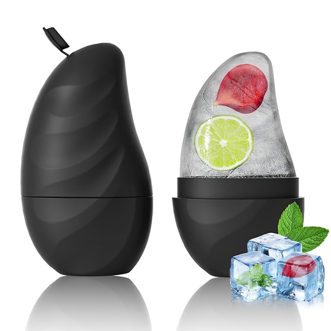 Silicone Facial Ice Cube Roller Massager, Facial Beauty Care Tool, Reusable Face Ice Mold - Brighten Skin, Reduce Puffiness for Face & Eyes (Black)-Velvo Beauty