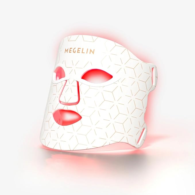 7 Colors Led Light Therapy Facial Mask, Face Light Therapy Mask for Face, Reduce Wrinkles Smooth Skin, Infrared Light Skin Rejuvenation(White)-Velvo Beauty