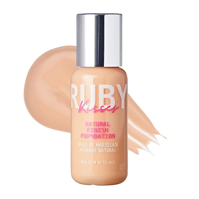Ruby Kisses Liquid Foundation Medium Coverage, Lightweight, Natural Finish, Face Makeup for All Skin Type, Korean Makeup (Classic Ivory)-Velvo Beauty