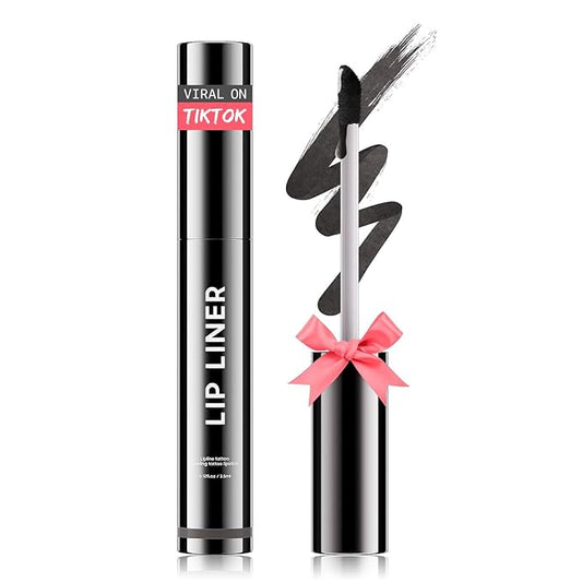 OETUIOW Lip Stain Peel Off, Lip Liner Moisturizing Long-Lasting & Waterproof, Transfer Proof & Plumping, Non-Stick Cup, Black Color-Velvo Beauty