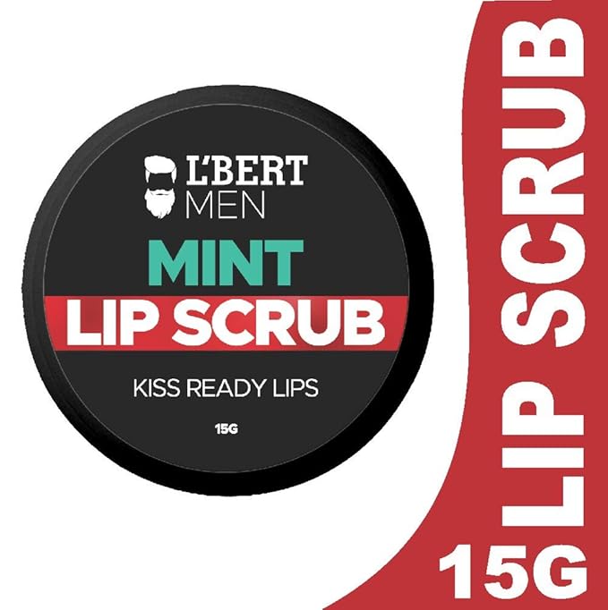 L'BERT Mint Lip Scrub, Kiss Ready Lips for Lightening & Brightening Dark Lips - 15 g-Velvo Beauty