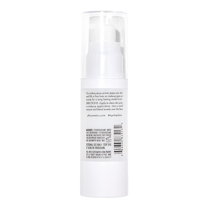 e.l.f. Mineral Infused Face Primer, Primer For A Smooth Foundation Base, Fills In Fine Lines & Refines Complexion, Vegan & Cruelty-free, Large-Velvo Beauty