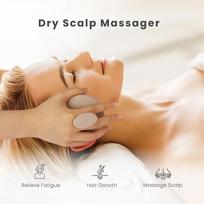 AIMIKE Scalp Massager Shampoo Brush, Soft Silicone Hair Scrubber for Washing Hair, Dandruff Removal & Scalp Scrubber Hair Growth Stimulator, Scalp Brush/Exfoliator Brush On Dry & Wet Scalp-Velvo Beauty