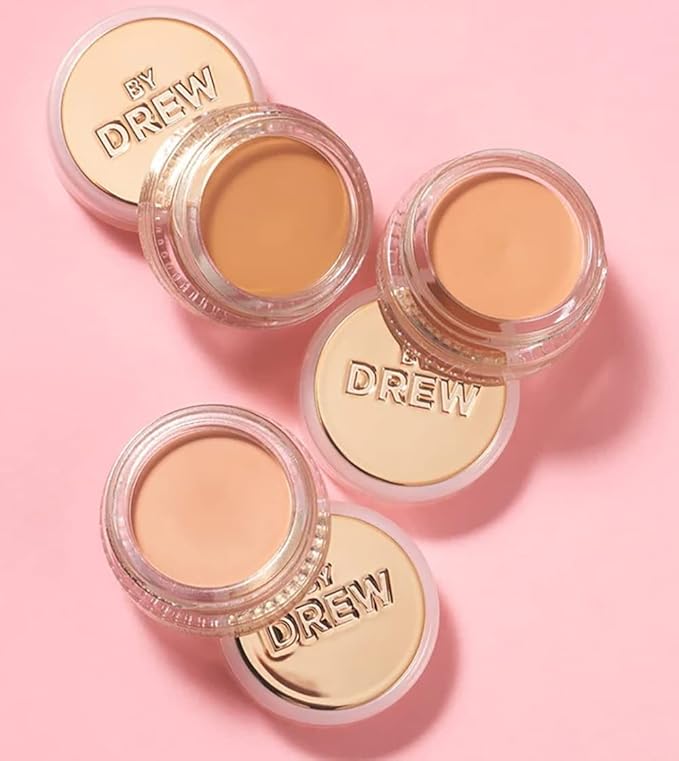 FLOWER Beauty By Drew Barrymore Chill Out Smoothing Color Correcting Cream - Conceals + Brightens Dark Circles - Hydrates + Moisturizes Skin - Makeup Infused With Vitamin E + Jojoba (Deep Peach)-Velvo Beauty