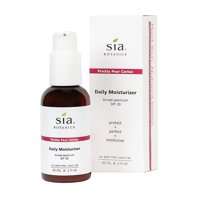 Prickly Pear Daily Facial Moisturizer - SPF 30 (59ml/2oz Pump Bottle) | Face Sunscreen w/Prickly Pear, Sweet Orange, Lavender | Natural, Clean, Botanical Skincare for Women-Velvo Beauty