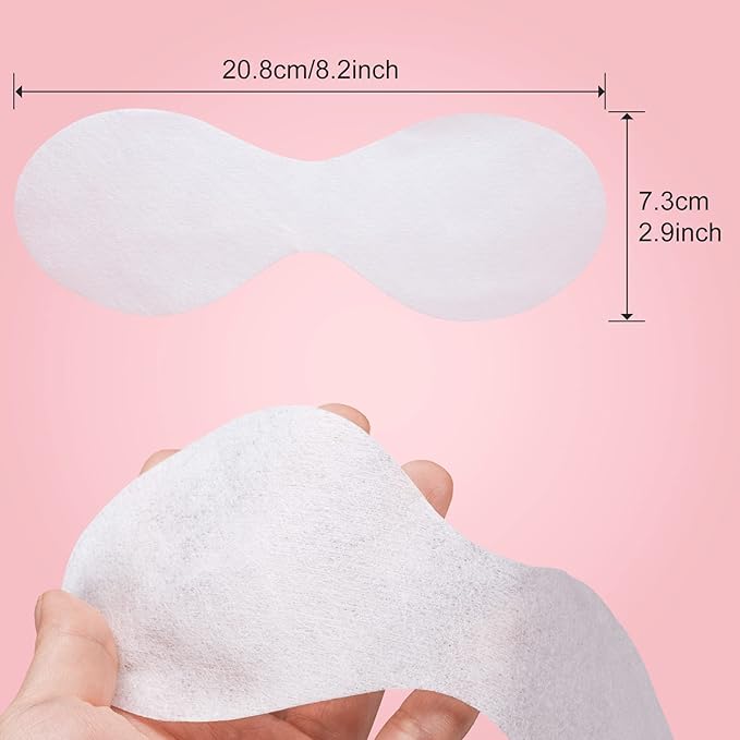 PAGOW 400 Sheets Disposable Non Woven Eye Care, Cotton Paper Facial Eye Pads Spa, DIY Clear Eye Mask Paper Beauty Sheets for Skincare Spa Wrap Moisture Retention-Velvo Beauty