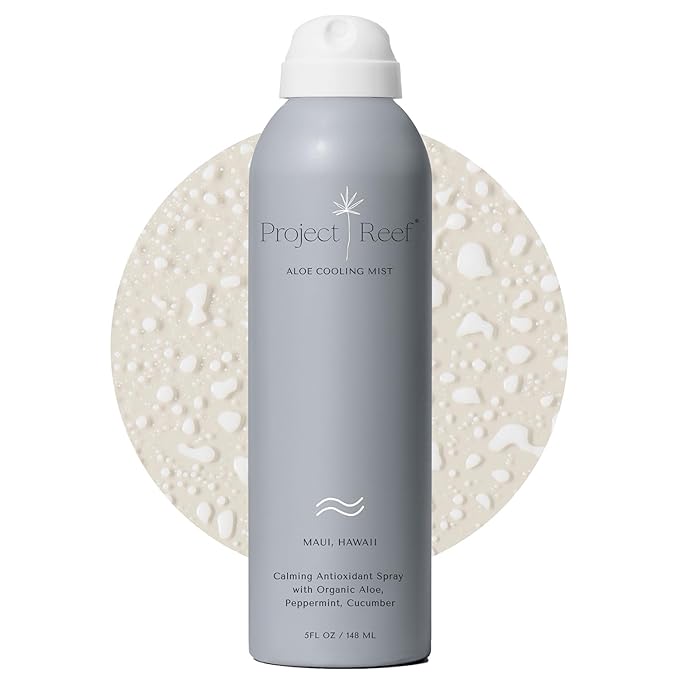 Non-Aerosol Cooling Mist w/Aloe Vera, Peppermint, Cucumber - Non-Sticky, Non-Greasy Formula, Sunburn Relief, After Sun Care, Hydrating Face & Body Spray-Velvo Beauty