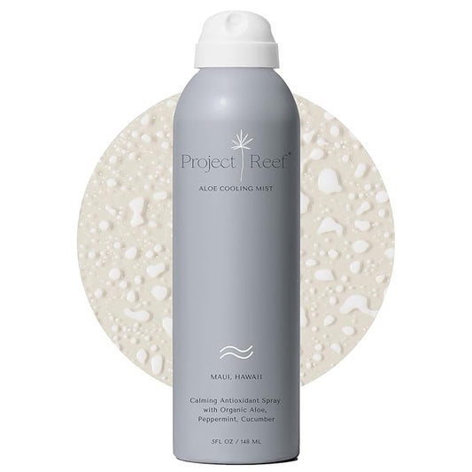 Non-Aerosol Cooling Mist w/Aloe Vera, Peppermint, Cucumber - Non-Sticky, Non-Greasy Formula, Sunburn Relief, After Sun Care, Hydrating Face & Body Spray-Velvo Beauty