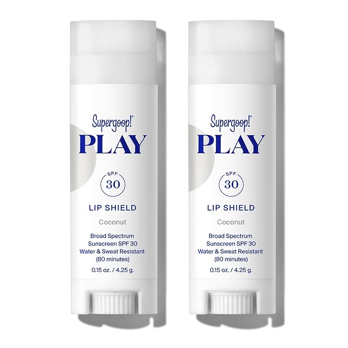 Supergoop! PLAY Lip Shield SPF 30 with Coconut - Pack of 2 - Moisturizing Lip Treatment For Dry Cracked Lips - Clean Ingredients & Broad Spectrum UV Protection-Velvo Beauty