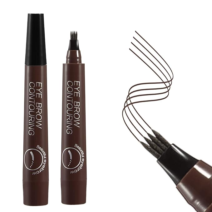 Liquid Eyebrow Pen, Waterproof Microblading Eyebrow Pencil with a Micro-Fork Tip Applicator, Creates Natural Looking Brows Effortlessly-Velvo Beauty