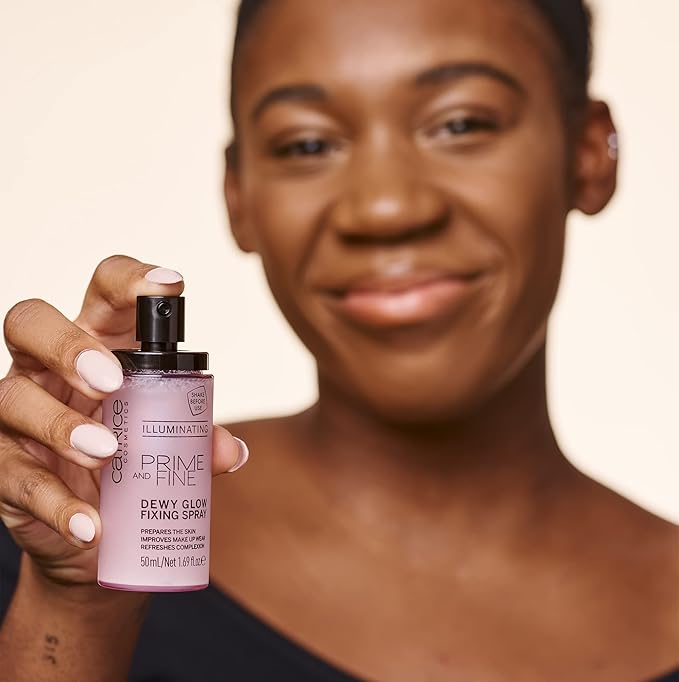 Catrice | Prime & Fine Illuminating Dewy Glow Spray | Transparent and Fast Drying Fixing Spray| Paraben Free & Vegan | Cruelty Free (Pack of 1)-Velvo Beauty