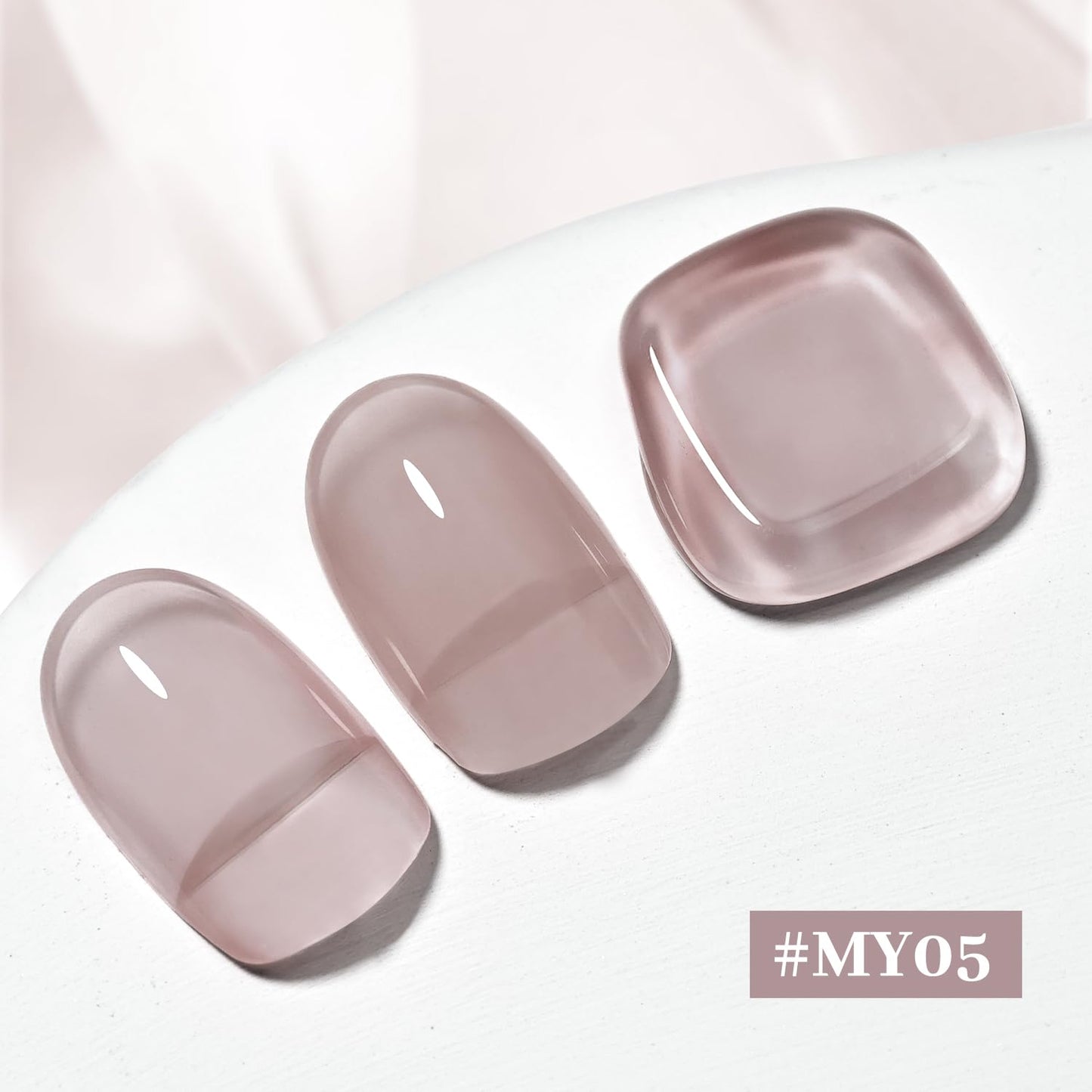 16.5ml Jelly Light Gray Nail Polish Large Volume Quick Dry Nail Polish, Long Lasting Shine, Fingernail Toenail Nail Art DIY Home Travel Nail Art Gift-Velvo Beauty
