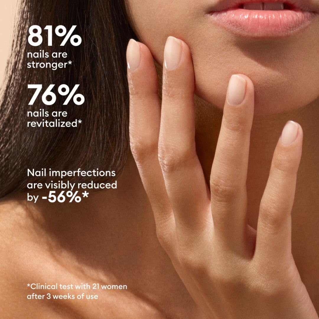 Manucurist Active Smooth 01 Nail Concealer Polish & Care - 2 in 1 Nude Nail Polish : Nail Strengthener and Growth - No Lamp - Nail Concealer - Ridge Filler for Nails - Beige Finish-Velvo Beauty