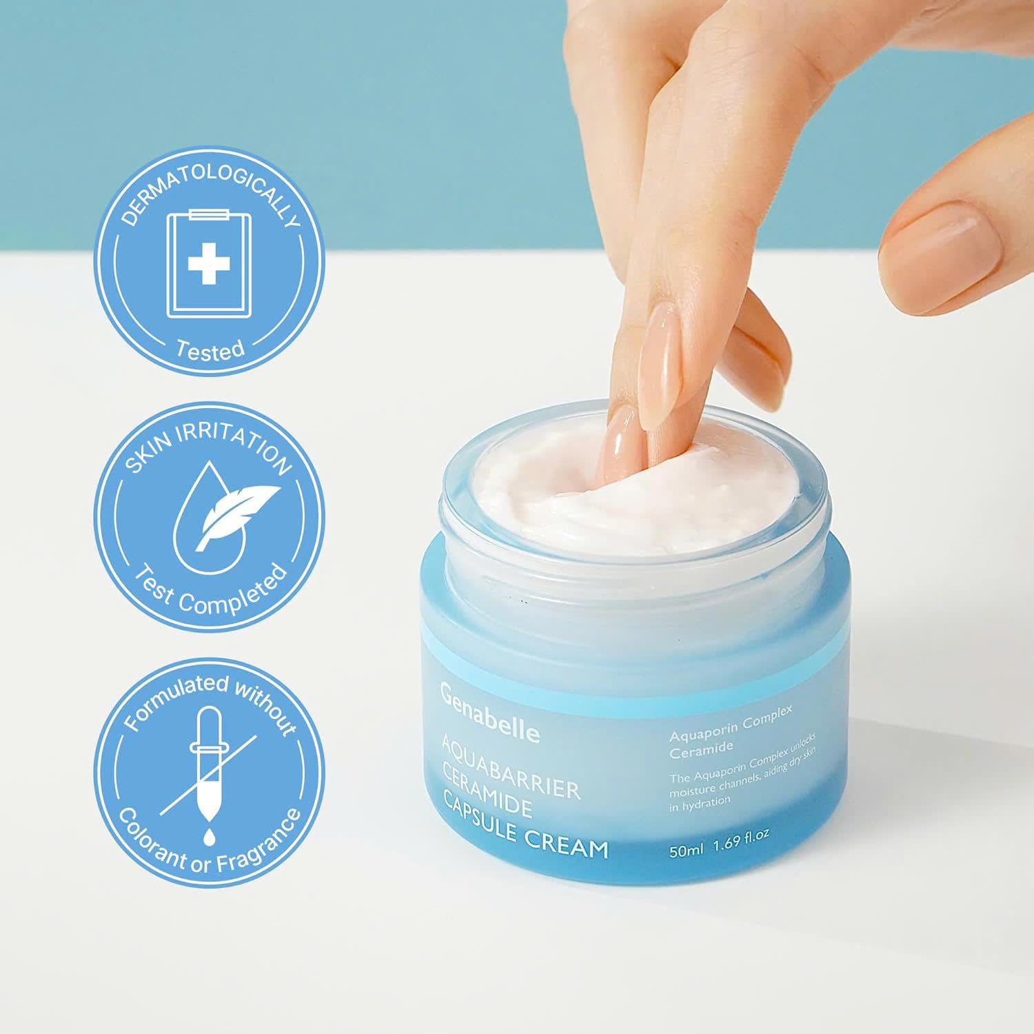 Revitalize & Nourish: Aquabarrier Ceramide Capsule Cream - Intensive Hydration & Skin Barrier Repair | 72-Hour Moisture Lock, Dermatologist Tested, 1.69 fl Oz-Velvo Beauty