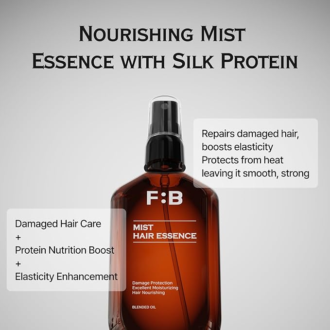 [Forbeaut] Mist Hair Essence – Lightweight Leave-In Treatment Spray for Damaged Hair, Daily Use, Silky Protein Care for Shine & Elasticity, Salon-Like Finish, Woody Citrus Scent, 100ml / 3.7 fl.oz-Velvo Beauty
