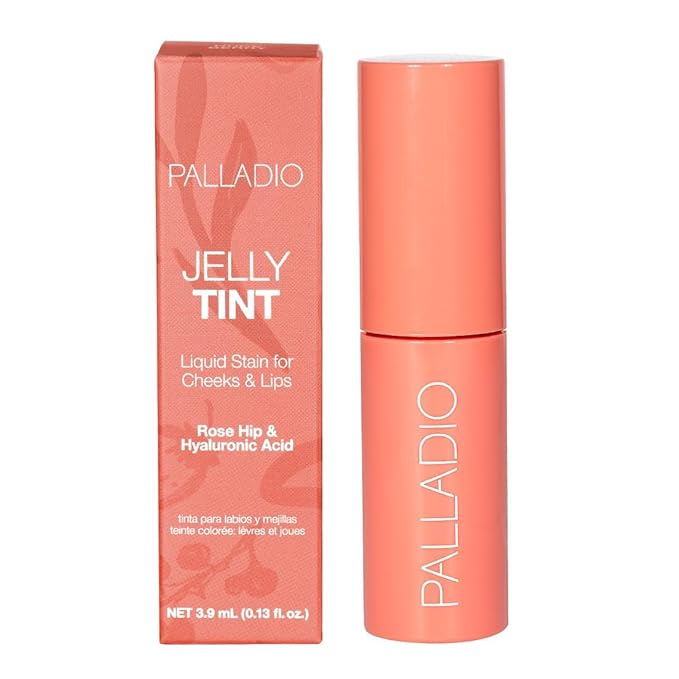 Palladio Jelly Tint, Liquid Stain for Cheeks & Lips, Vivid Color Lip Stain, Lightweight Non-Sticky and Transfer-proof, Natural Finish Makeup, Nude Berry-Velvo Beauty