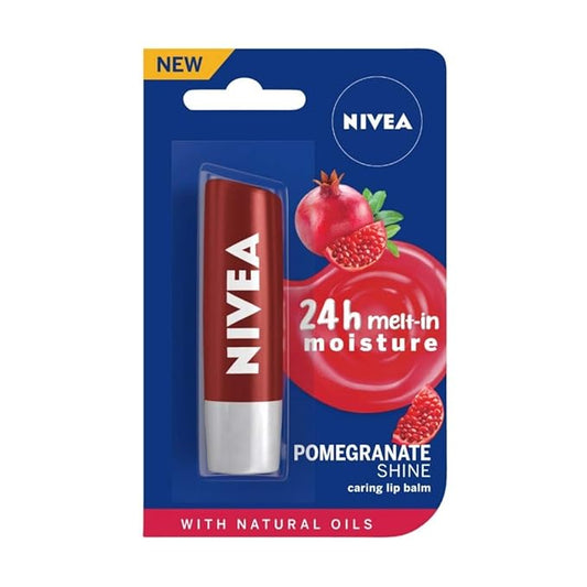 NIVEA Lip Balm, Pomegranate Shine, 4.8g-Velvo Beauty