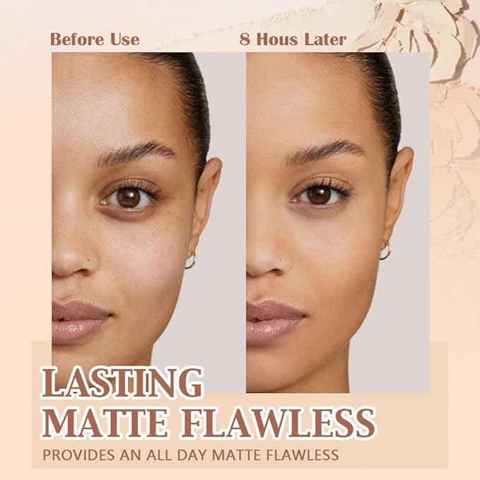 Oil Control Matte Perfection Face Pressed Powder, Matte Smooth Flawless Setting Powder Makeup, Polvo Compacto De Maquillaje, Waterproof Long Lasting, Cruelty Free, 0.35Oz (03 Pure Beige)-Velvo Beauty
