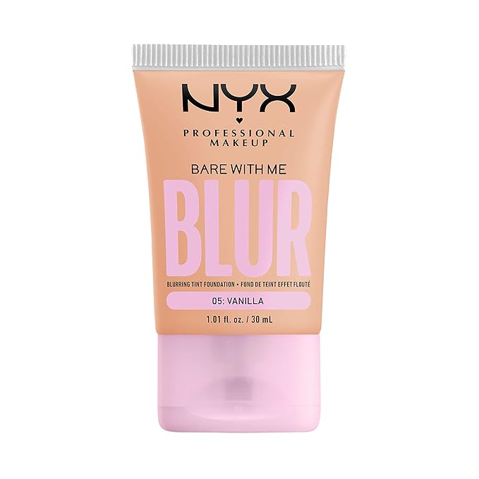 NYX PROFESSIONAL MAKEUP Bare With Me Blur Skin Tint Foundation Make Up with Matcha, Glycerin & Niacinamide - Vanilla-Velvo Beauty