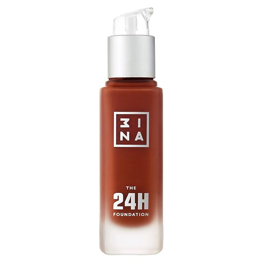 3INA The 24H Foundation 672-24H Long-Wearing Formula - Medium To High Buildable Coverage - Smooth Matte Finish - Expanded Shade Selection - Waterproof, Cruelty Free, Vegan Makeup - 1.01 Oz-Velvo Beauty