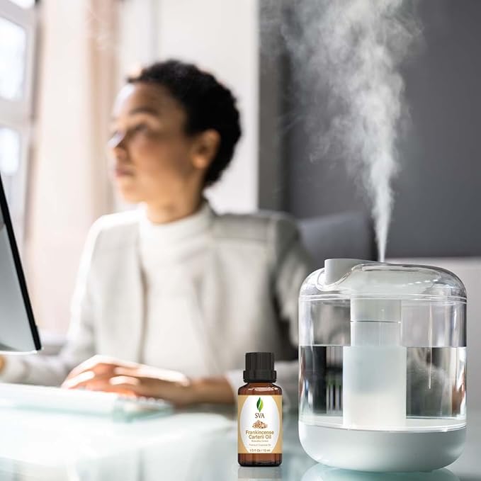 SVA Frankincense Essential Oil – 1/3 Fl Oz – 100% Natural Boswellia Carterii Oil - for Diffuser, Hair Care, Face, Skin Care, Aromatherapy, Scalp and Body Massage, Soap and Candle Making-Velvo Beauty