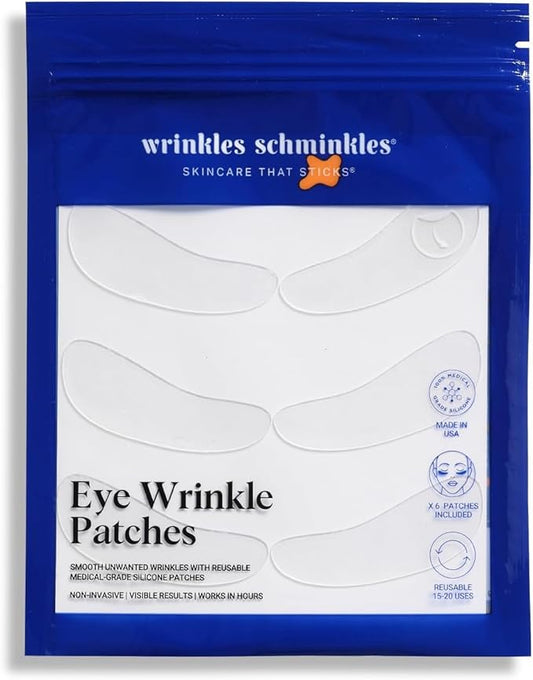 Wrinkles Schminkles Under Eye Patches - Rejuvenate Wrinkles with Medical Grade Silicone Reusable Anti-Wrinkle Patches for Under Eye Treatment, Banish Dark Circles (3 Pairs)-Velvo Beauty
