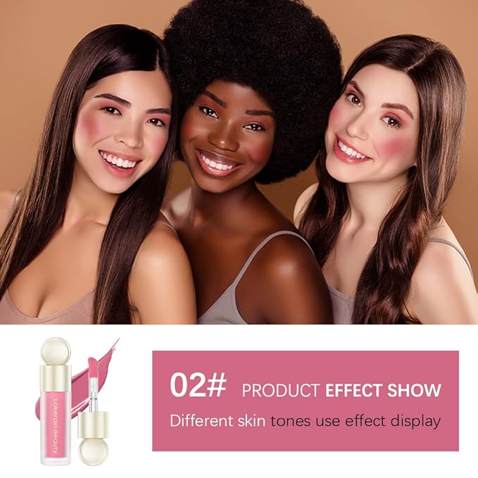 Liquid Blush Stick For Cheeks, Soft Velvet Cream Face Cheek Tint, Natural Matte Pink Red Blush Skin Tint, Waterproof Long Lasting Dewy Makeup, Moisturizing Lightweight Blendable (2#)-Velvo Beauty